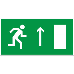 Табличка Е 11 "Направление к эвакуационному выходу прямо (правосторонний)"